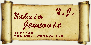 Maksim Jemuović vizit kartica